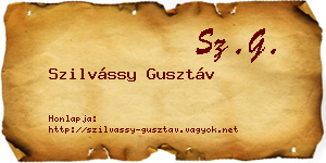Szilvássy Gusztáv névjegykártya