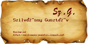 Szilvássy Gusztáv névjegykártya