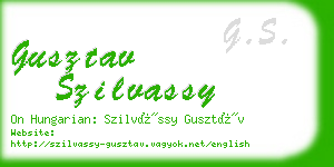 gusztav szilvassy business card
